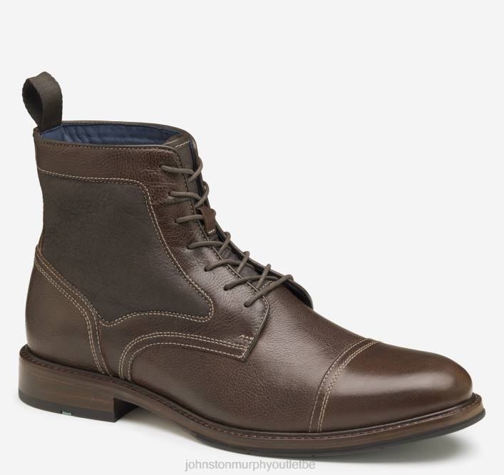 Johnston & Murphy Hommes xc flex raleigh bottes en peau de mouton TXRN334 chaussures acajou pleine fleur/shearling