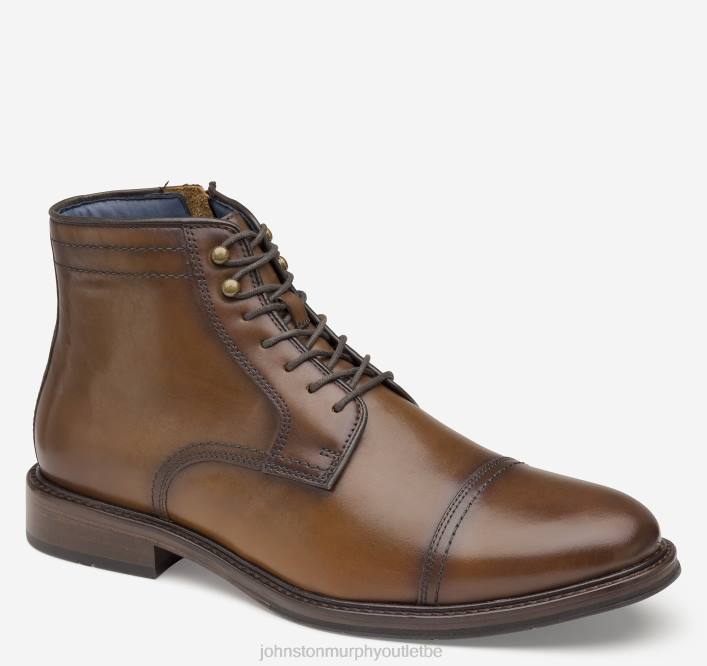 Johnston & Murphy Hommes xc flex raleigh bottes zippées à bout renforcé TXRN233 chaussures beige pleine fleur