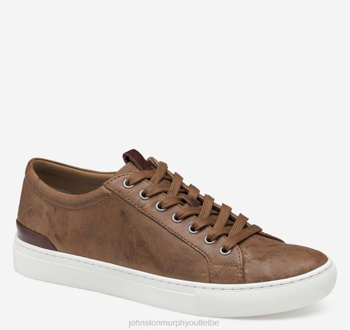 Johnston & Murphy Hommes banques de lacet aux orteils TXRN115 chaussures peau de mouton lavée italienne beige