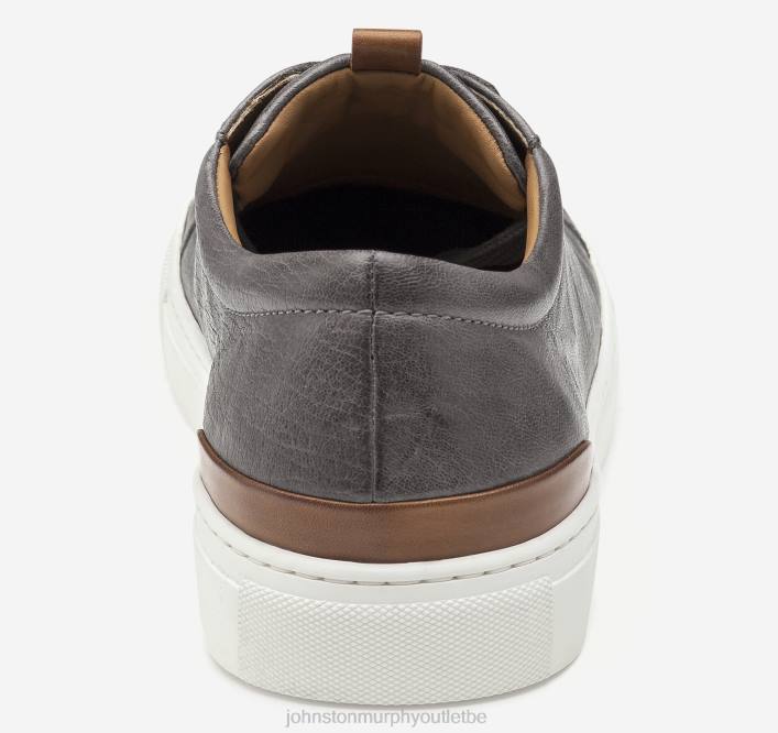 Johnston & Murphy Hommes banques de lacet aux orteils TXRN116 chaussures peau de mouton lavée italienne grise