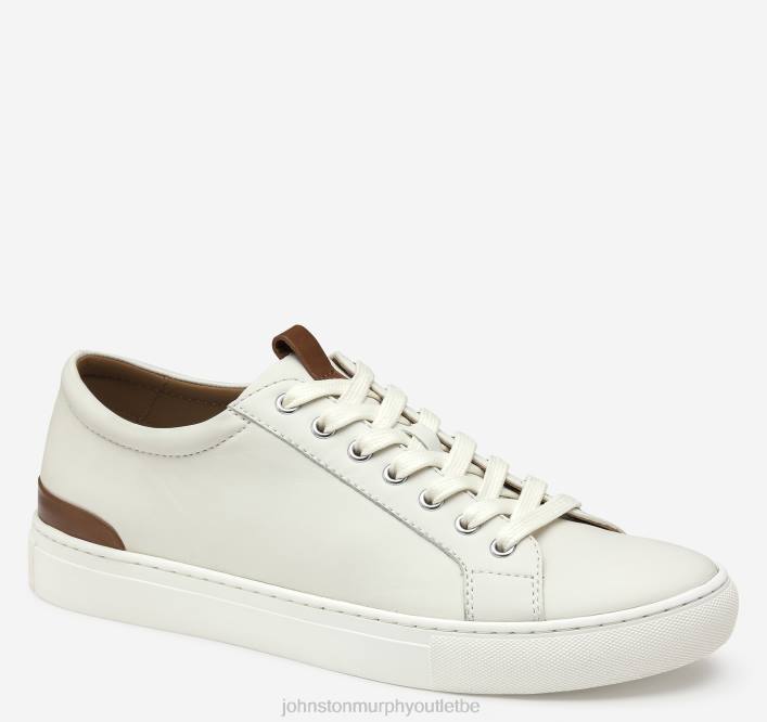 Johnston & Murphy Hommes banques de lacet aux orteils TXRN144 chaussures peau de mouton blanche