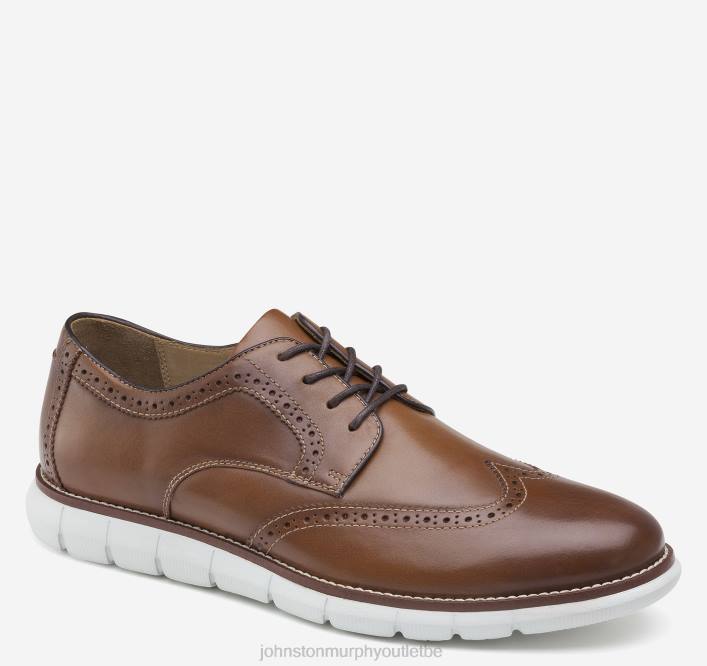 Johnston & Murphy Hommes bout d'aile de Holden TXRN274 chaussures beige pleine fleur