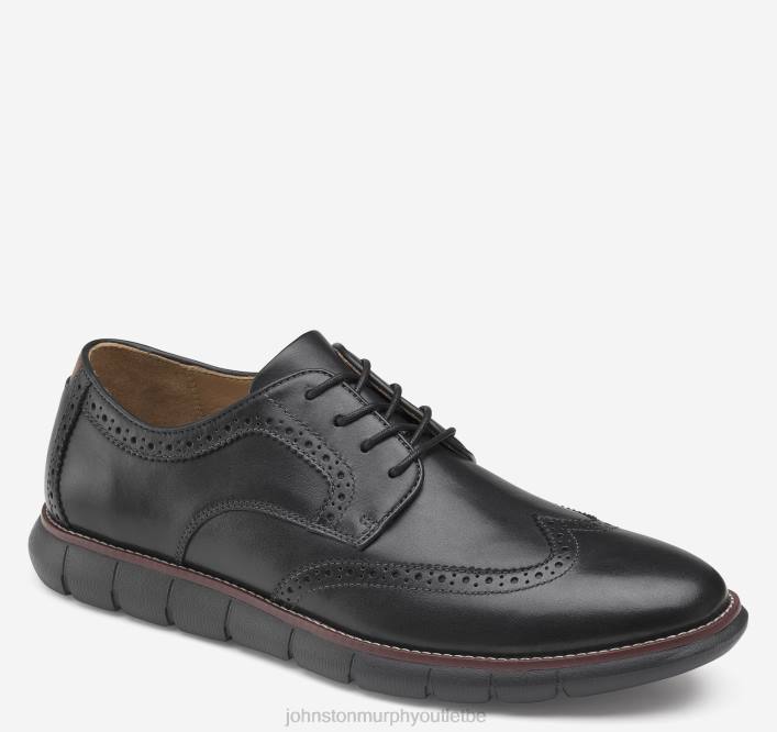 Johnston & Murphy Hommes bout d'aile de Holden TXRN291 chaussures noir pleine fleur/semelle noire