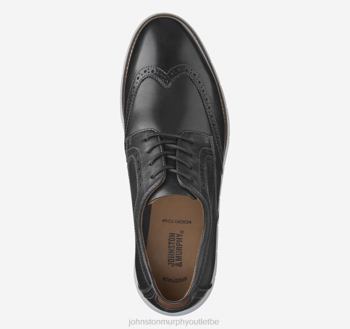Johnston & Murphy Hommes bout d'aile de Holden TXRN358 chaussures noir pleine fleur