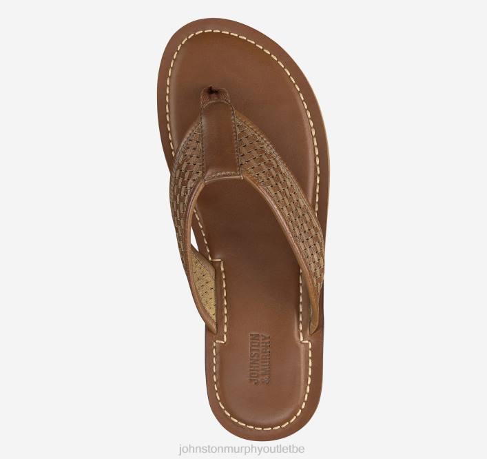 Johnston & Murphy Hommes string norris tissé au laser TXRN20 chaussures beige pleine fleur