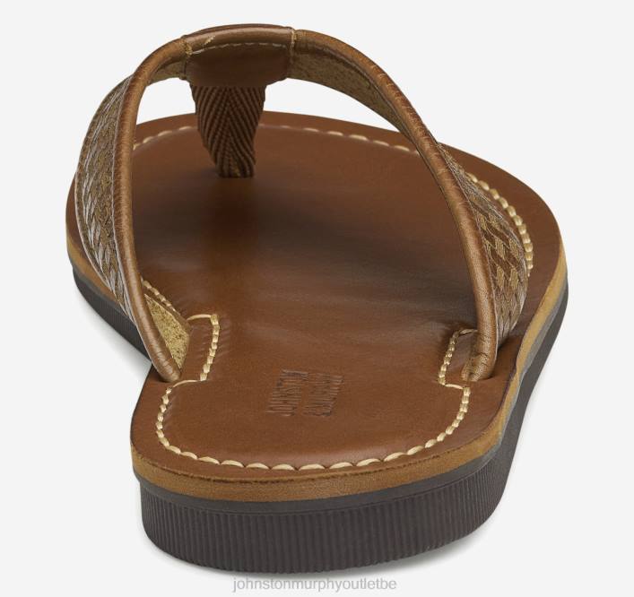 Johnston & Murphy Hommes string norris tissé au laser TXRN20 chaussures beige pleine fleur