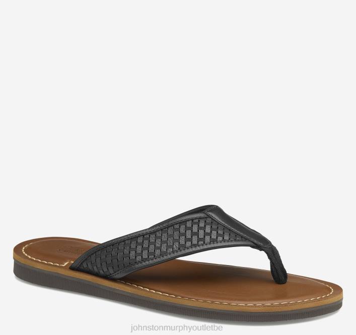Johnston & Murphy Hommes string norris tissé au laser TXRN36 chaussures noir pleine fleur