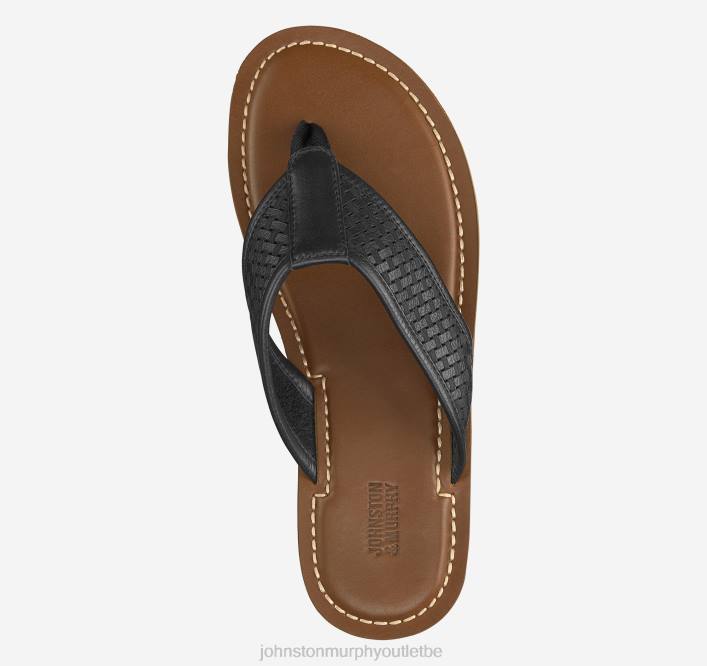 Johnston & Murphy Hommes string norris tissé au laser TXRN36 chaussures noir pleine fleur
