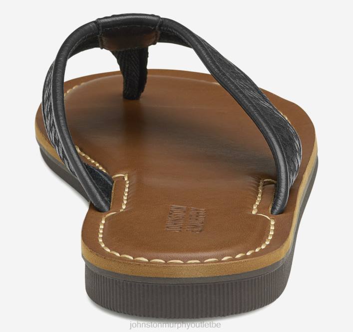 Johnston & Murphy Hommes string norris tissé au laser TXRN36 chaussures noir pleine fleur