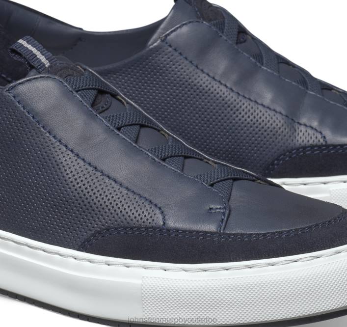 Johnston & Murphy Hommes Anson stretch dentelle aux orteils TXRN280 chaussures daim anglais/peau de mouton bleu marine