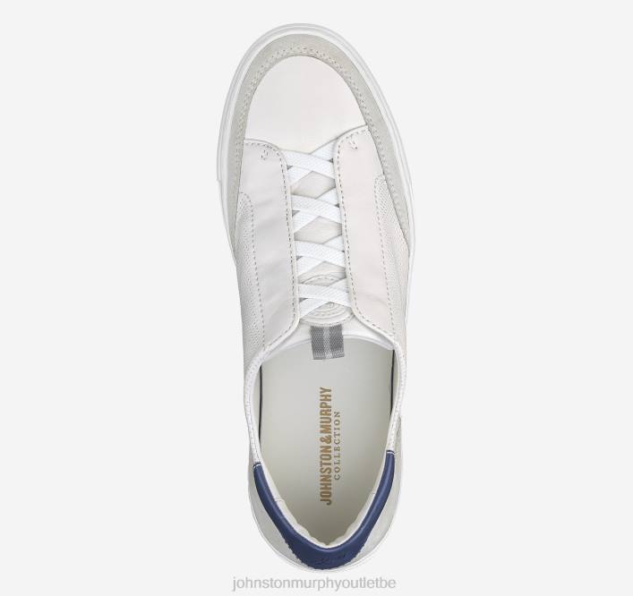 Johnston & Murphy Hommes Anson stretch dentelle aux orteils TXRN303 chaussures daim anglais/peau de mouton blanc