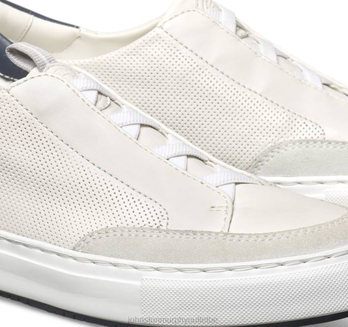 Johnston & Murphy Hommes Anson stretch dentelle aux orteils TXRN303 chaussures daim anglais/peau de mouton blanc