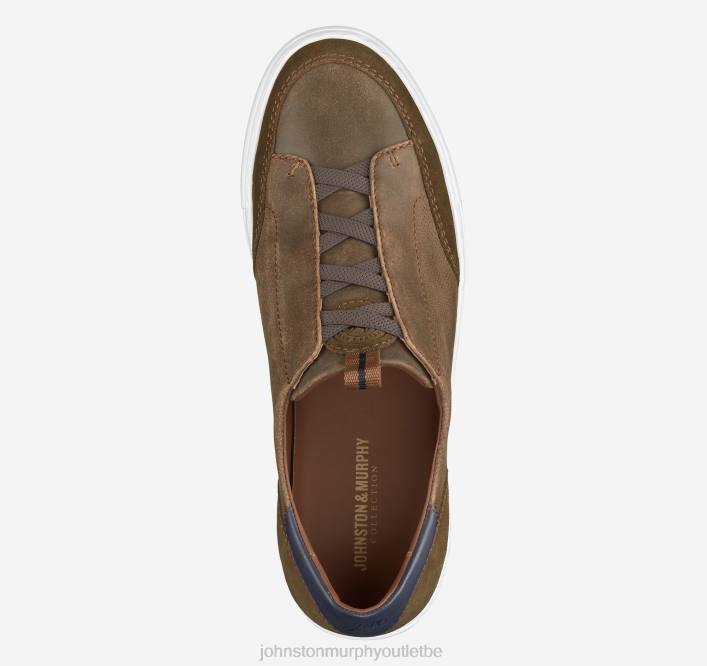 Johnston & Murphy Hommes Anson stretch dentelle aux orteils TXRN304 chaussures daim anglais marron/peau de mouton