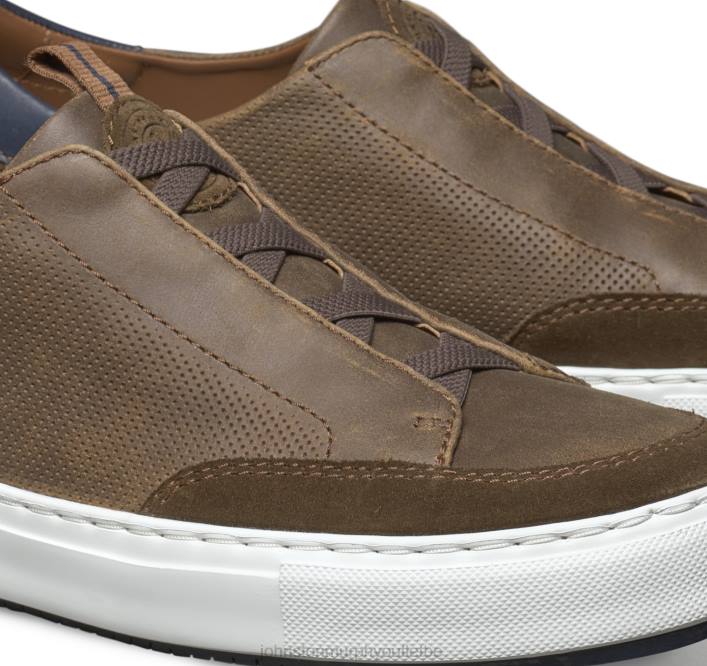 Johnston & Murphy Hommes Anson stretch dentelle aux orteils TXRN304 chaussures daim anglais marron/peau de mouton
