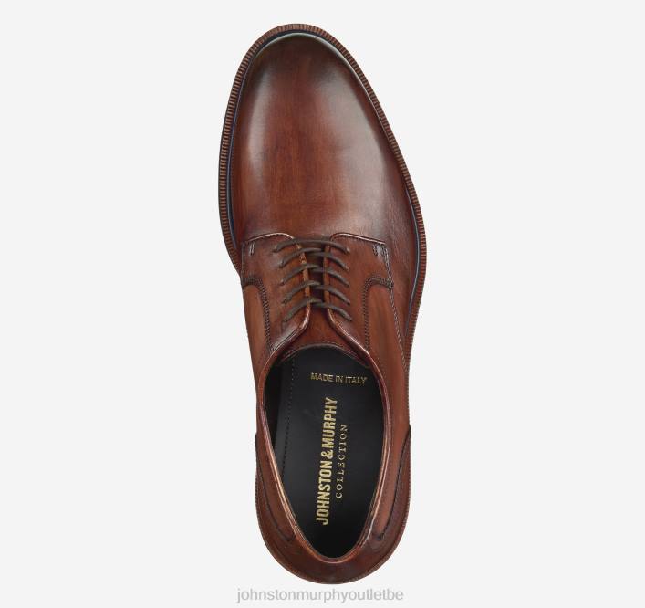 Johnston & Murphy Hommes Hartley bout uni TXRN326 chaussures cuir de veau italien marron