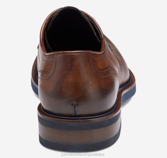 Johnston & Murphy Hommes Hartley bout uni TXRN326 chaussures cuir de veau italien marron