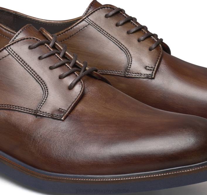 Johnston & Murphy Hommes Hartley bout uni TXRN326 chaussures cuir de veau italien marron