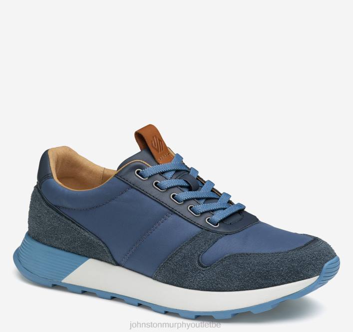 Johnston & Murphy Hommes Kinnon u-gorge TXRN235 chaussures daim bleu marine/polyester recyclé