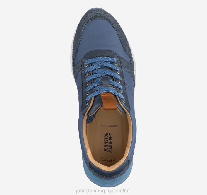 Johnston & Murphy Hommes Kinnon u-gorge TXRN235 chaussures daim bleu marine/polyester recyclé