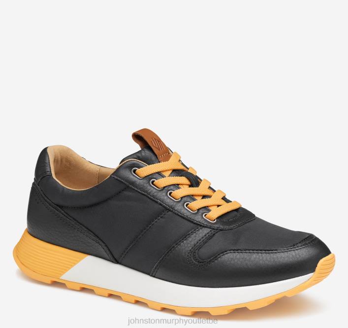 Johnston & Murphy Hommes Kinnon u-gorge TXRN278 chaussures polyester pleine fleur/recyclé noir
