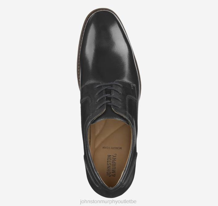 Johnston & Murphy Hommes Lewis bout uni TXRN125 chaussures noir pleine fleur
