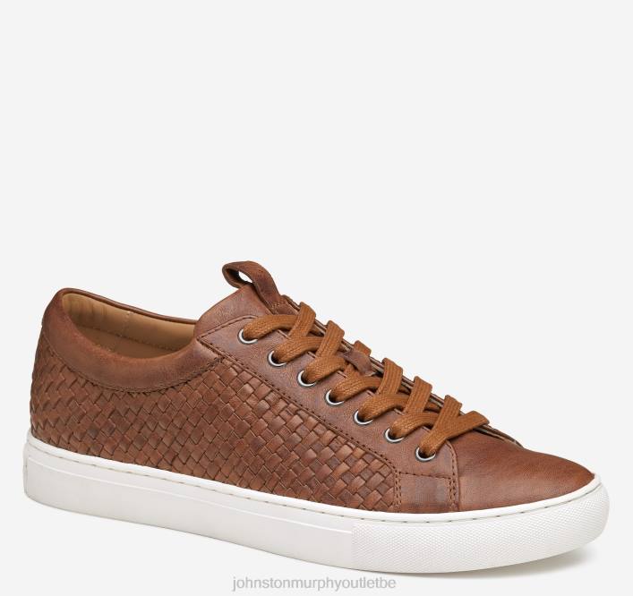 Johnston & Murphy Hommes banques tissées de la dentelle au bout TXRN136 chaussures peau de mouton lavée italienne beige