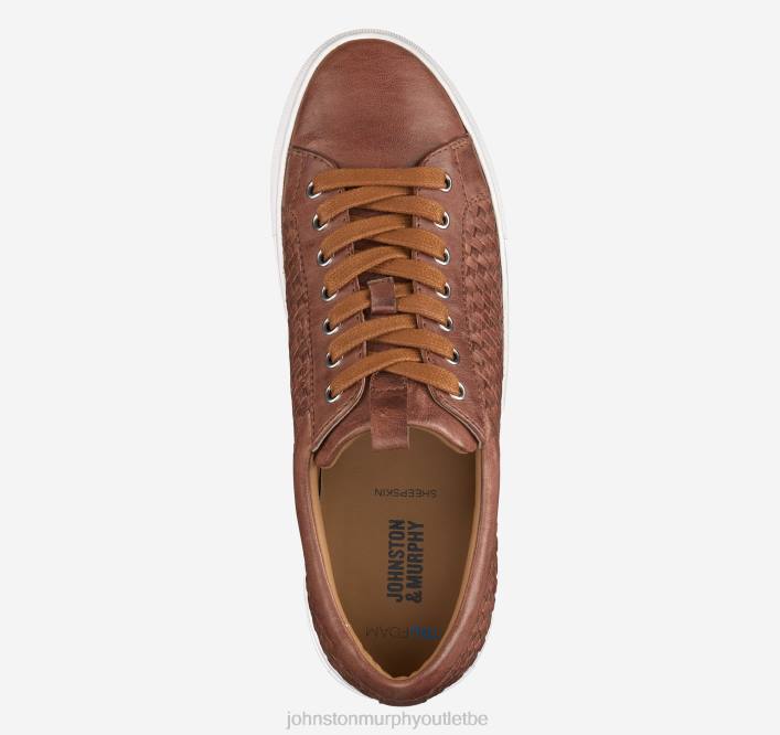 Johnston & Murphy Hommes banques tissées de la dentelle au bout TXRN136 chaussures peau de mouton lavée italienne beige