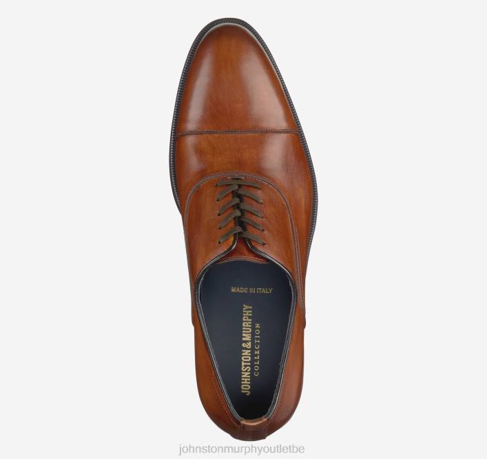 Johnston & Murphy Hommes bout arrondi TXRN190 chaussures cuir de veau italien beige