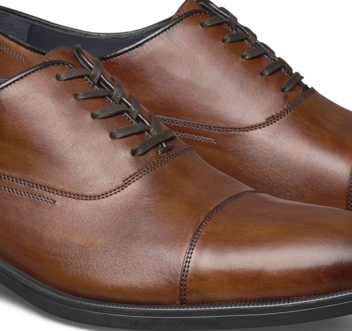 Johnston & Murphy Hommes bout arrondi TXRN190 chaussures cuir de veau italien beige