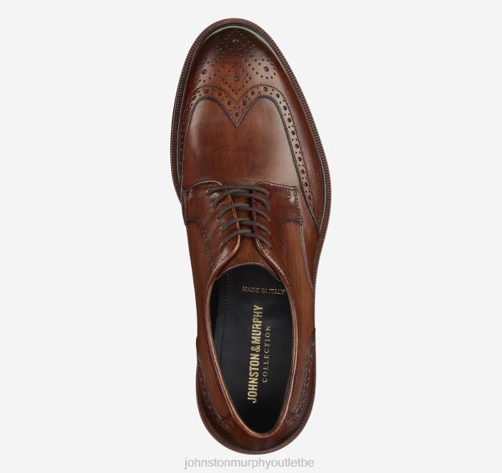 Johnston & Murphy Hommes bout d'aile Hartley TXRN360 chaussures cuir de veau italien marron