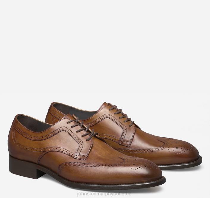 Johnston & Murphy Hommes bout d'aile d'Ellsworth TXRN237 chaussures cuir de veau italien beige