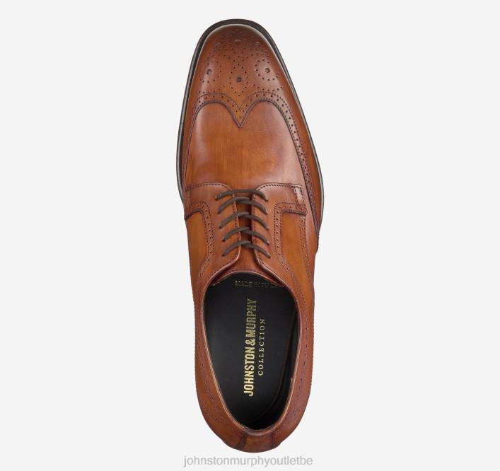 Johnston & Murphy Hommes bout d'aile d'Ellsworth TXRN237 chaussures cuir de veau italien beige