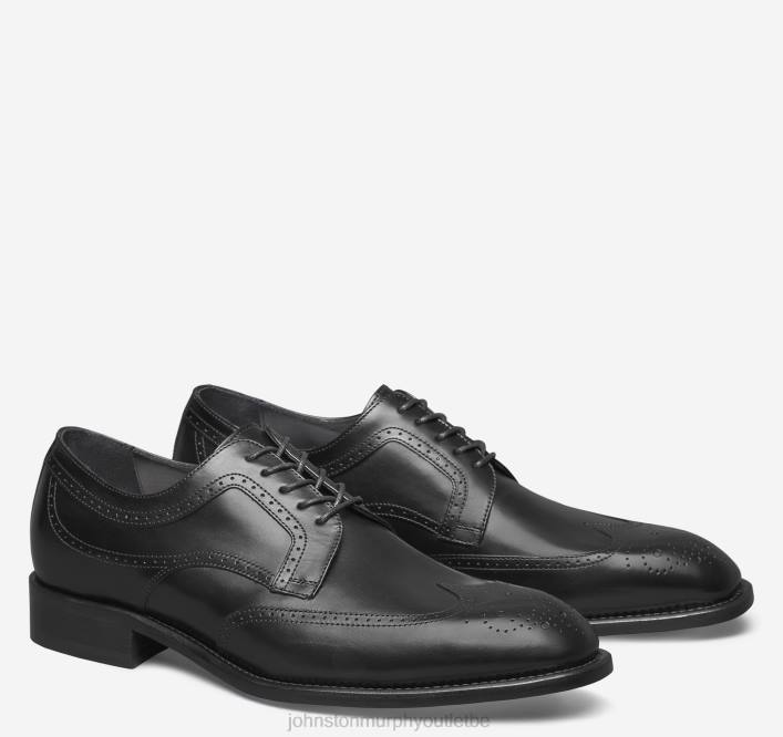 Johnston & Murphy Hommes bout d'aile d'Ellsworth TXRN248 chaussures cuir de veau italien noir