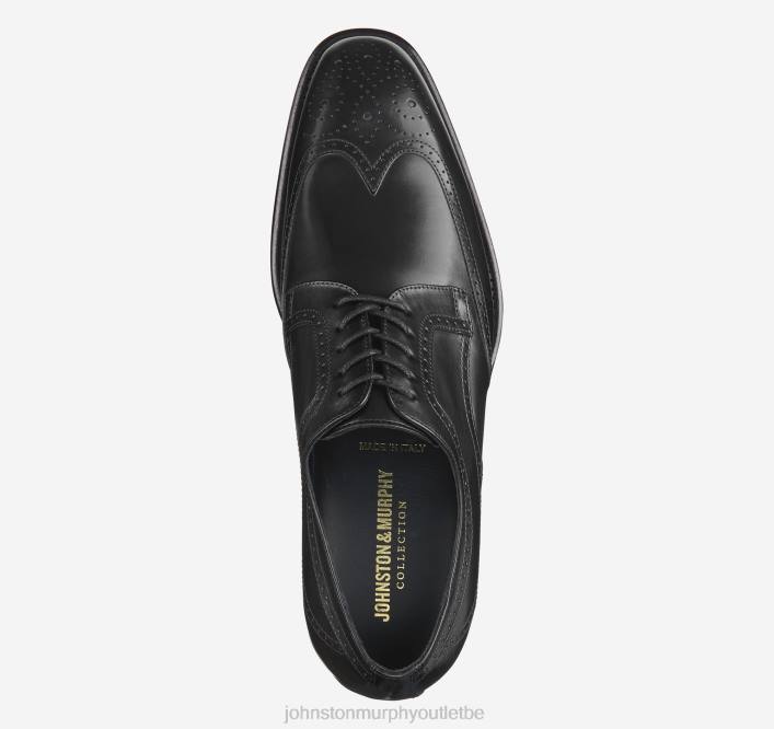 Johnston & Murphy Hommes bout d'aile d'Ellsworth TXRN248 chaussures cuir de veau italien noir