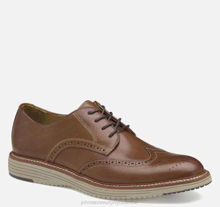 Johnston & Murphy Hommes bout d'aile d'Upton TXRN192 chaussures beige pleine fleur