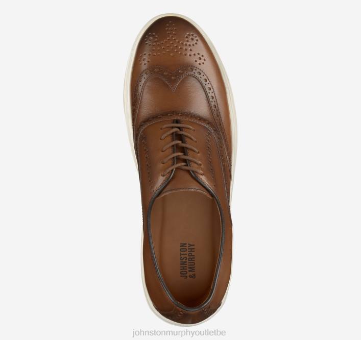 Johnston & Murphy Hommes bout d'aile de Hollins TXRN282 chaussures beige pleine fleur