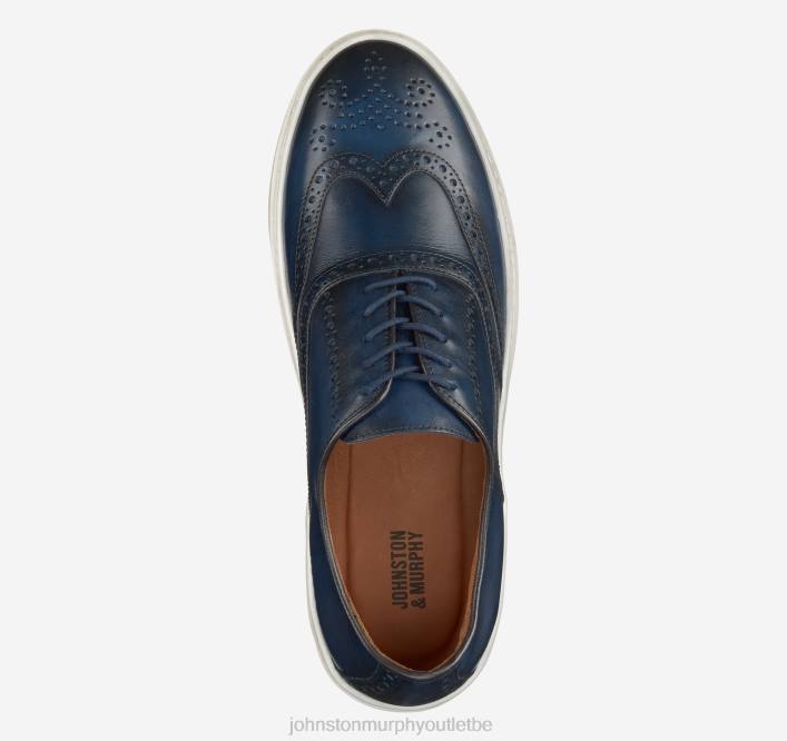 Johnston & Murphy Hommes bout d'aile de Hollins TXRN359 chaussures marine pleine fleur