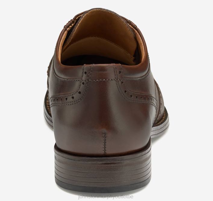 Johnston & Murphy Hommes bout d'aile en relief Lewis TXRN329 chaussures beige pleine fleur