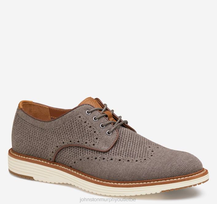 Johnston & Murphy Hommes bout d'aile tricoté upton TXRN44 chaussures tricot gris