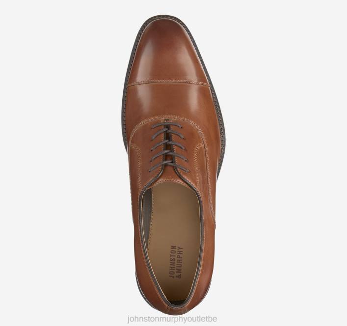 Johnston & Murphy Hommes bout droit Meade TXRN160 chaussures cuir de veau italien beige