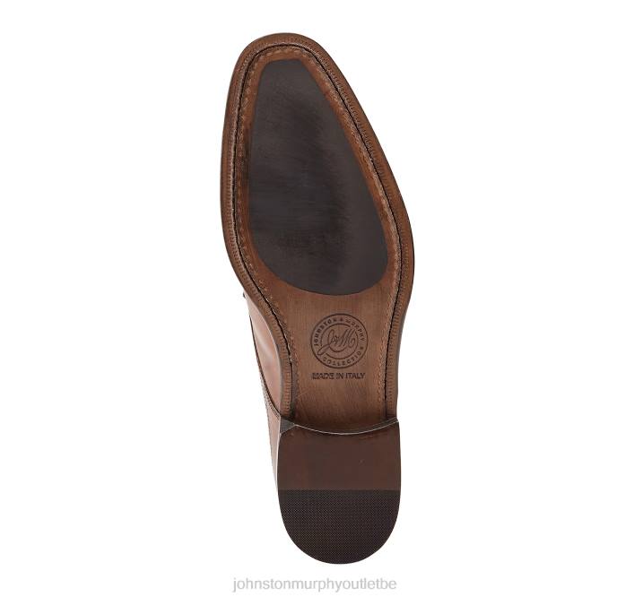 Johnston & Murphy Hommes bout droit ellsworth TXRN319 chaussures cuir de veau italien marron