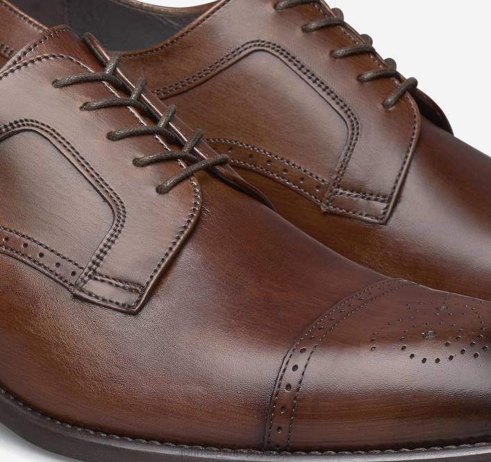 Johnston & Murphy Hommes bout droit ellsworth TXRN319 chaussures cuir de veau italien marron