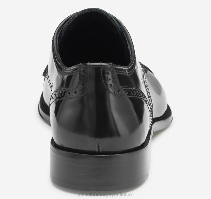 Johnston & Murphy Hommes bout pointu flynn TXRN302 chaussures cuir de veau italien noir