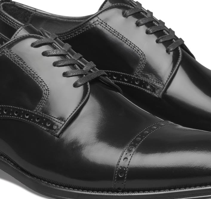 Johnston & Murphy Hommes bout pointu flynn TXRN302 chaussures cuir de veau italien noir