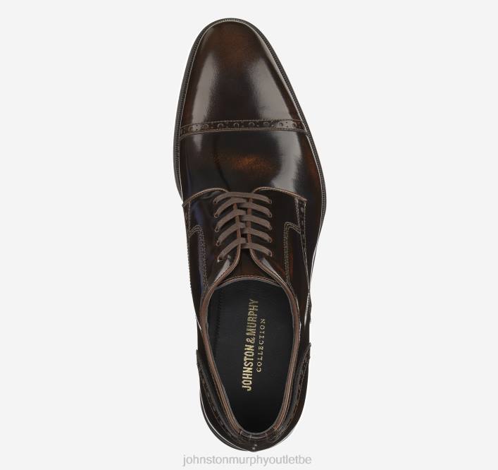 Johnston & Murphy Hommes bout pointu flynn TXRN322 chaussures cuir de veau italien cognac