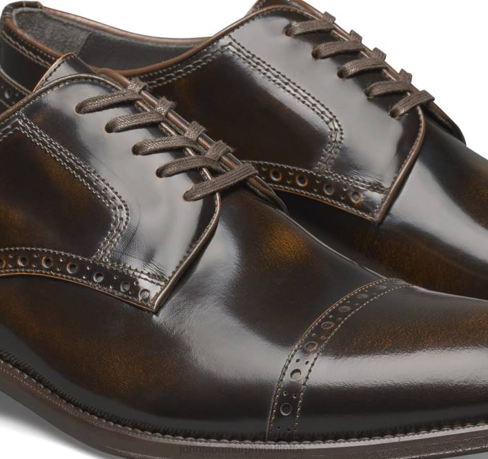Johnston & Murphy Hommes bout pointu flynn TXRN322 chaussures cuir de veau italien cognac