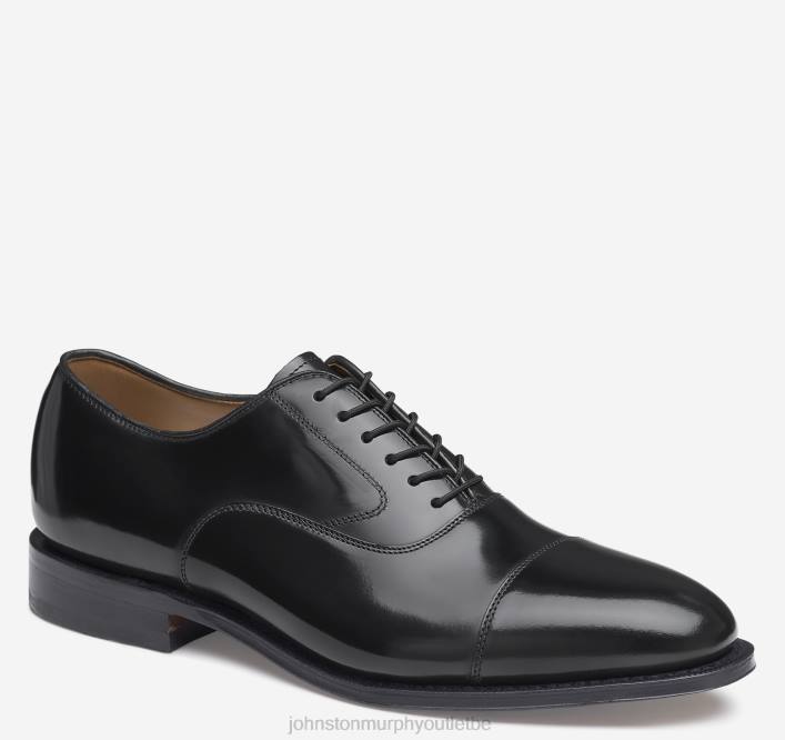 Johnston & Murphy Hommes bout renforcé melton TXRN79 chaussures cuir de veau noir
