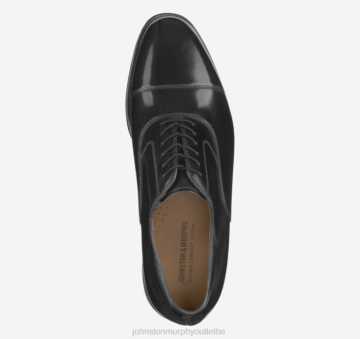 Johnston & Murphy Hommes bout renforcé melton TXRN79 chaussures cuir de veau noir