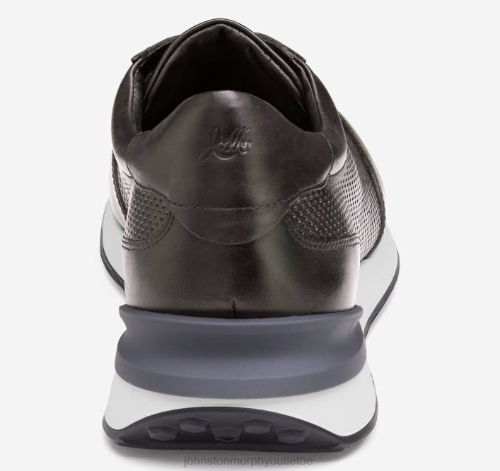 Johnston & Murphy Hommes briggs perfed u-gorge TXRN355 chaussures cuir de veau italien graphite
