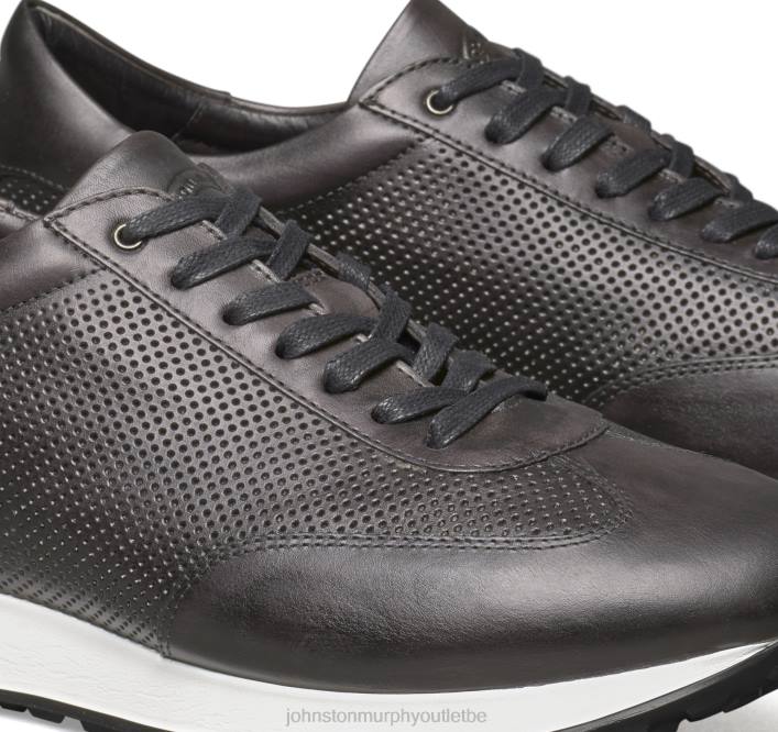 Johnston & Murphy Hommes briggs perfed u-gorge TXRN355 chaussures cuir de veau italien graphite